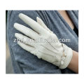 Guantes de cuero blanco de la manera de las mujeres